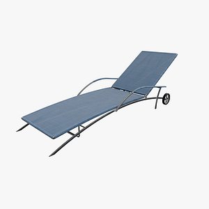 3D model Deckchair Blue