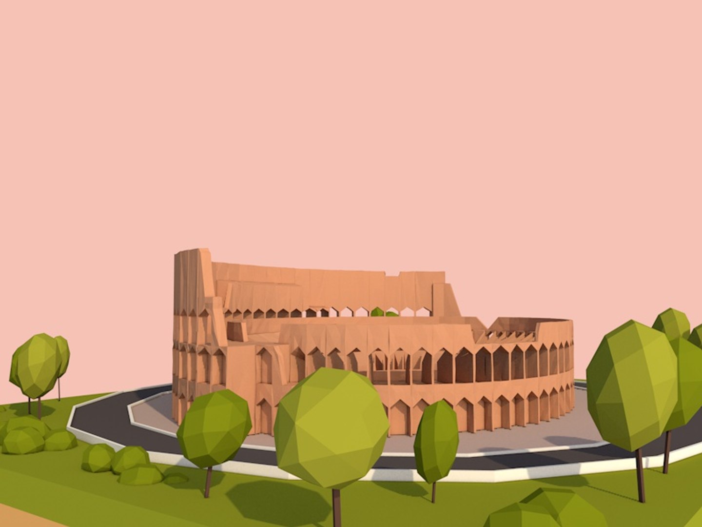 cartoon rome coloseum landmark 3D model https://p.turbosquid.com/ts-thumb/Ea/WOena4/kZ8QUHtV/lowpoly_coloseum_09/jpg/1549405333/1920x1080/fit_q87/11c2bddc00d2bbbe8285ba630758e7e1bb06270b/lowpoly_coloseum_09.jpg