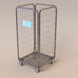 delivery cart 3d obj