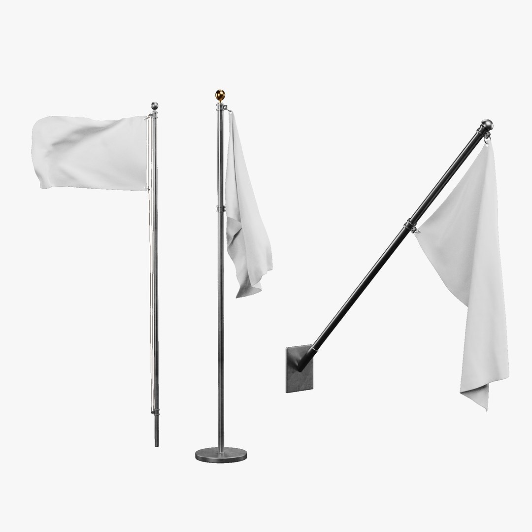 3D White Flags TurboSquid 1866151