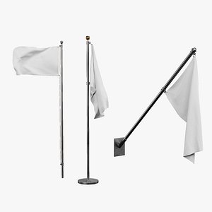 3D White Flags