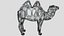 3D Bactrian Camel Voronoi Statue