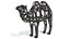 3D Bactrian Camel Voronoi Statue