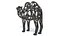 3D Bactrian Camel Voronoi Statue