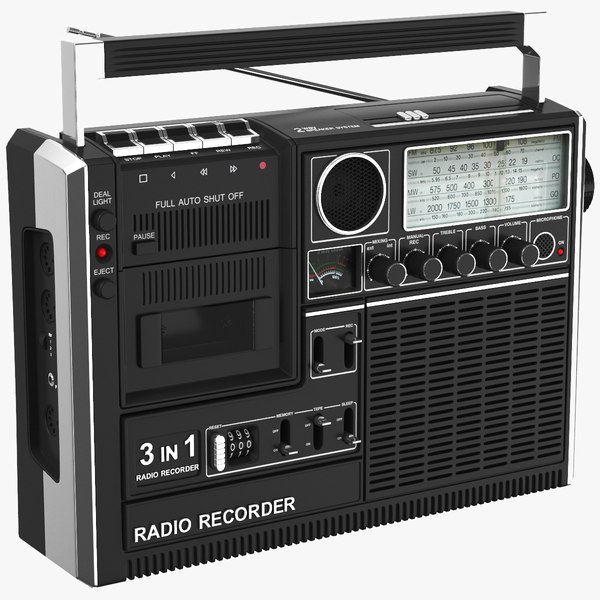 3 In 1 Retro Radio Recorder 3D model