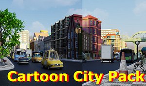 3D City Cartoon  Pack 3D model
