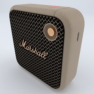3D Marshall Portable Speaker Willen Crema model