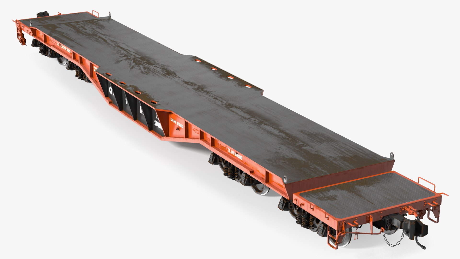 Heavy Duty Flatcar 3D model preview