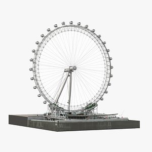 3D Observation Ferris Wheel Rigged for Cinema 4D model