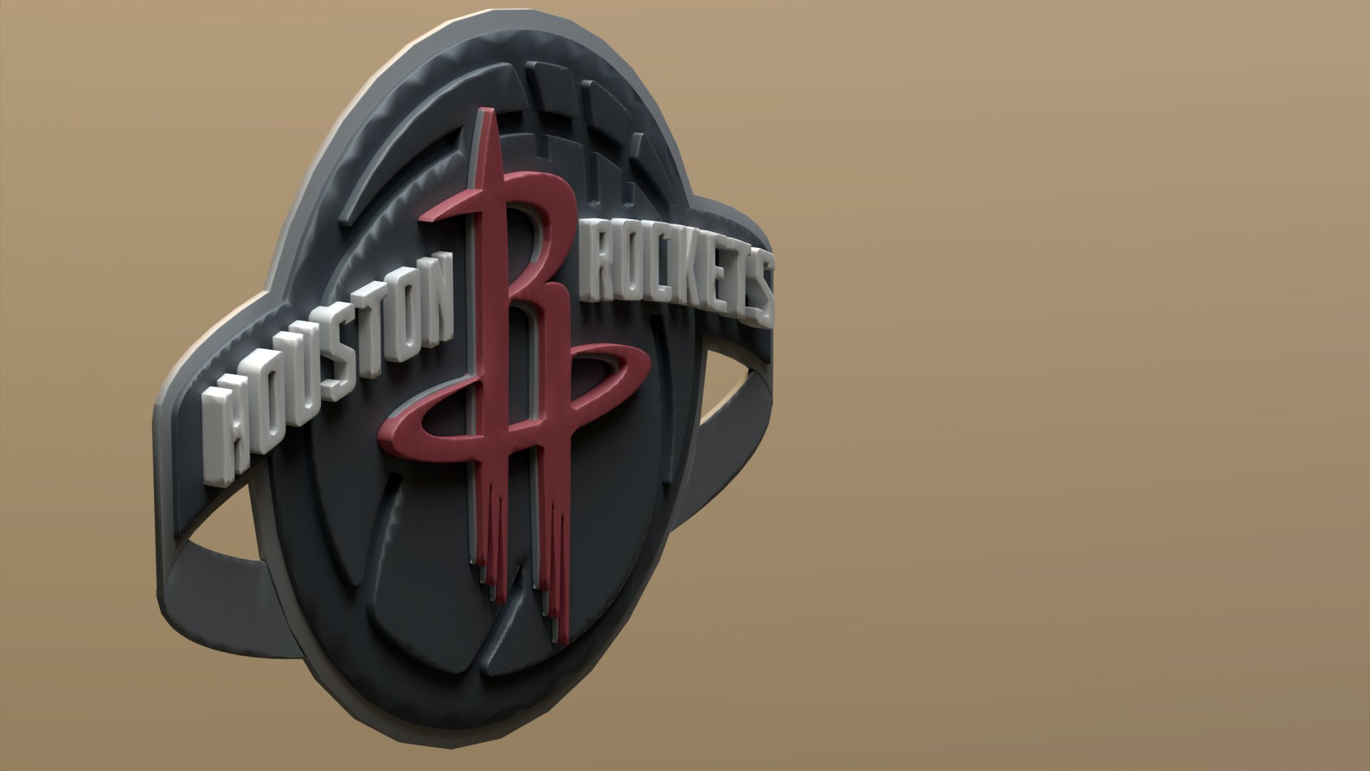 Houston Rockets Logo Printable And Renderable Model - TurboSquid 2222739