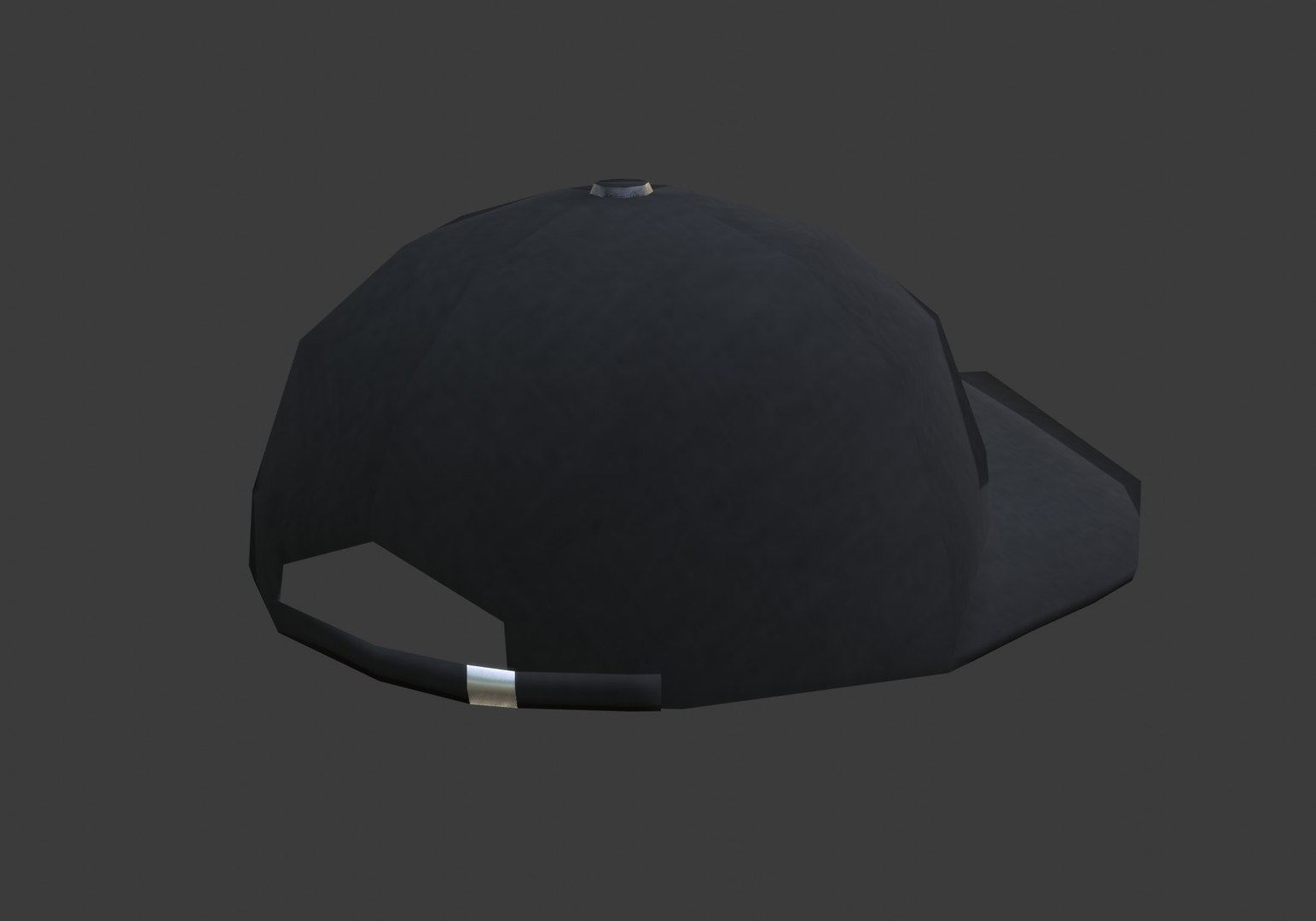 3D Model Black Stylistic Cap - TurboSquid 1893301