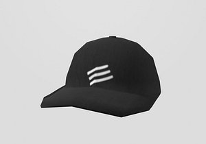 3D model black stylistic cap