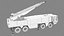 Emad Iranian Ballistic Missile Launcher Vehicle 3D model