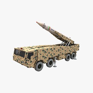 Emad Iranian Ballistic Missile Launcher Vehicle
