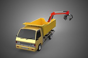 GARBAGE DUMP TRUCK GRAPPLE PICK UP SKIP BIN SCRAP GRABBER CRANE