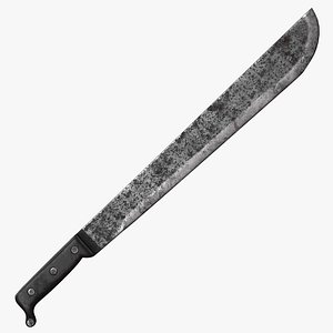 3D Rusty Machete
