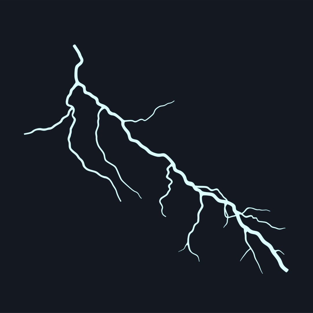 Cartoon Lightning Bolt 3D model preview
