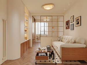 3D model modern living room