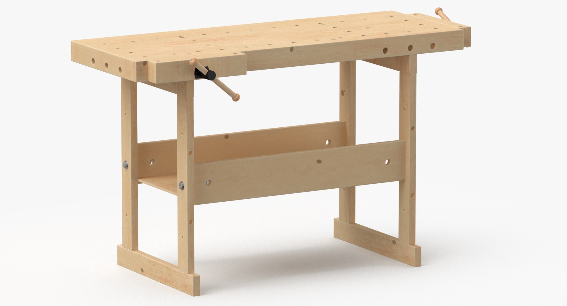 Wood Working Bench Type 01 Clean and Dirty 3D model - TurboSquid 2090326