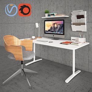 Bekant Desk with Fjallberget