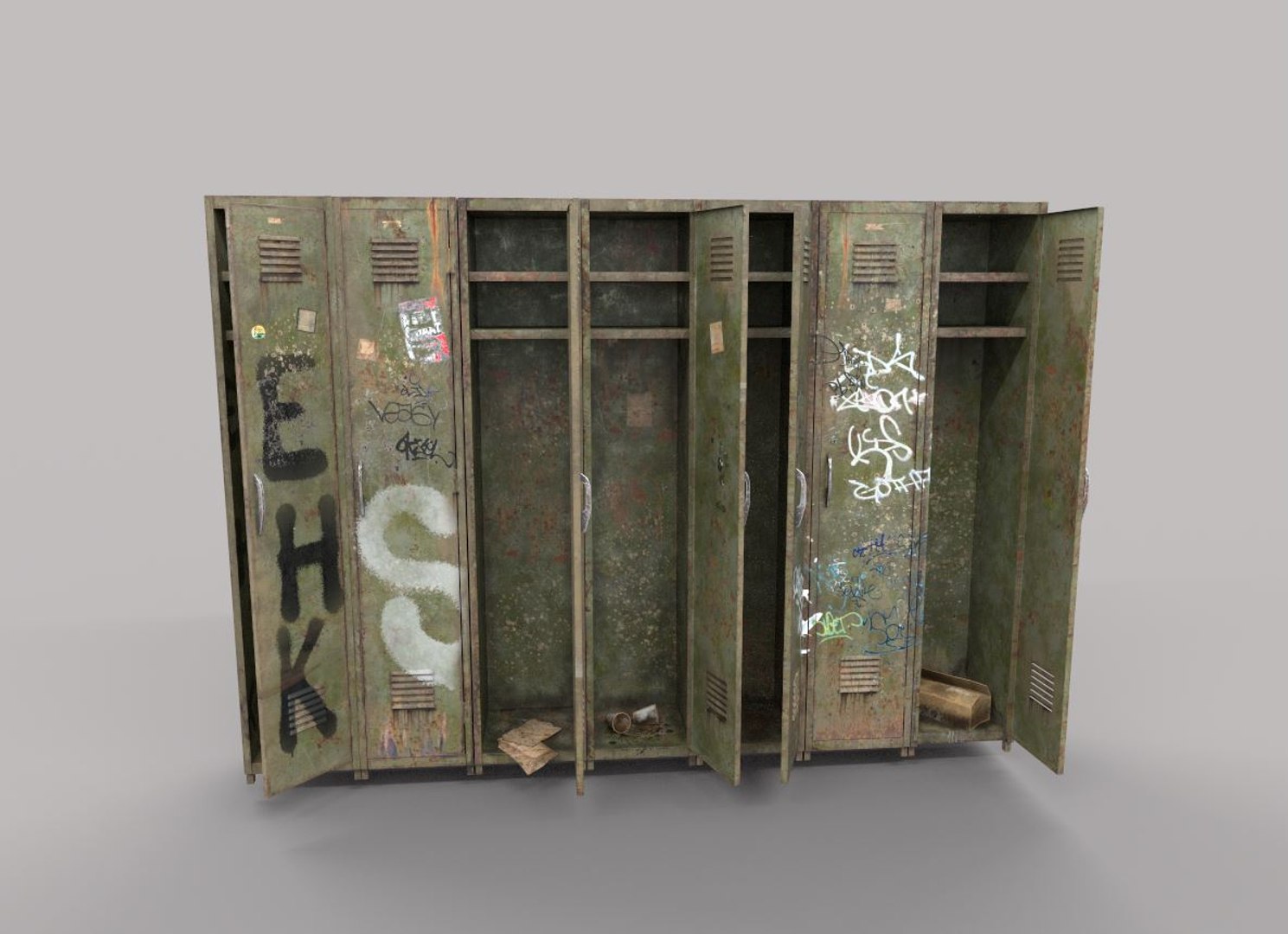 Old Locker Model - TurboSquid 1656371