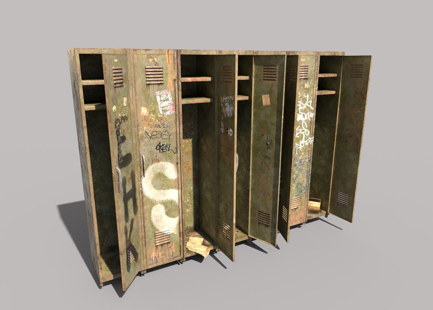 Old Locker Model - TurboSquid 1656371