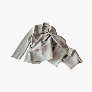 Suit On the Floor 3D Asset
