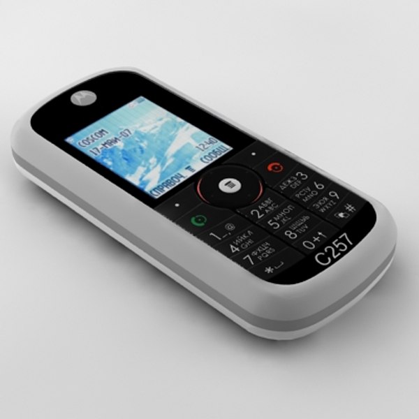 motorola c 257 cell phone 3d model