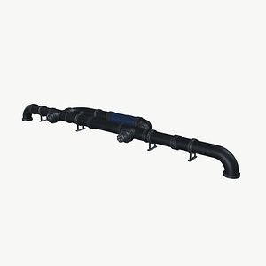 Industrial Pipe pack 3D model
