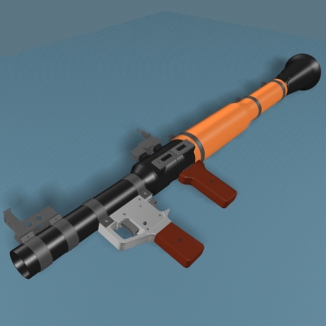 rpg-7 launcher rocket 3d model