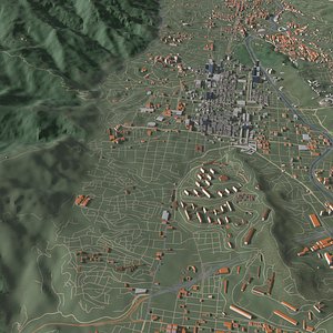3D model Caracas Venezuela - city and urban