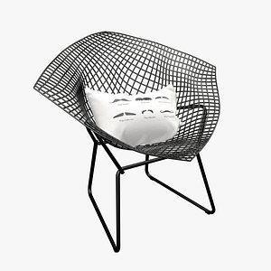 3d bertoia diamond chair design model