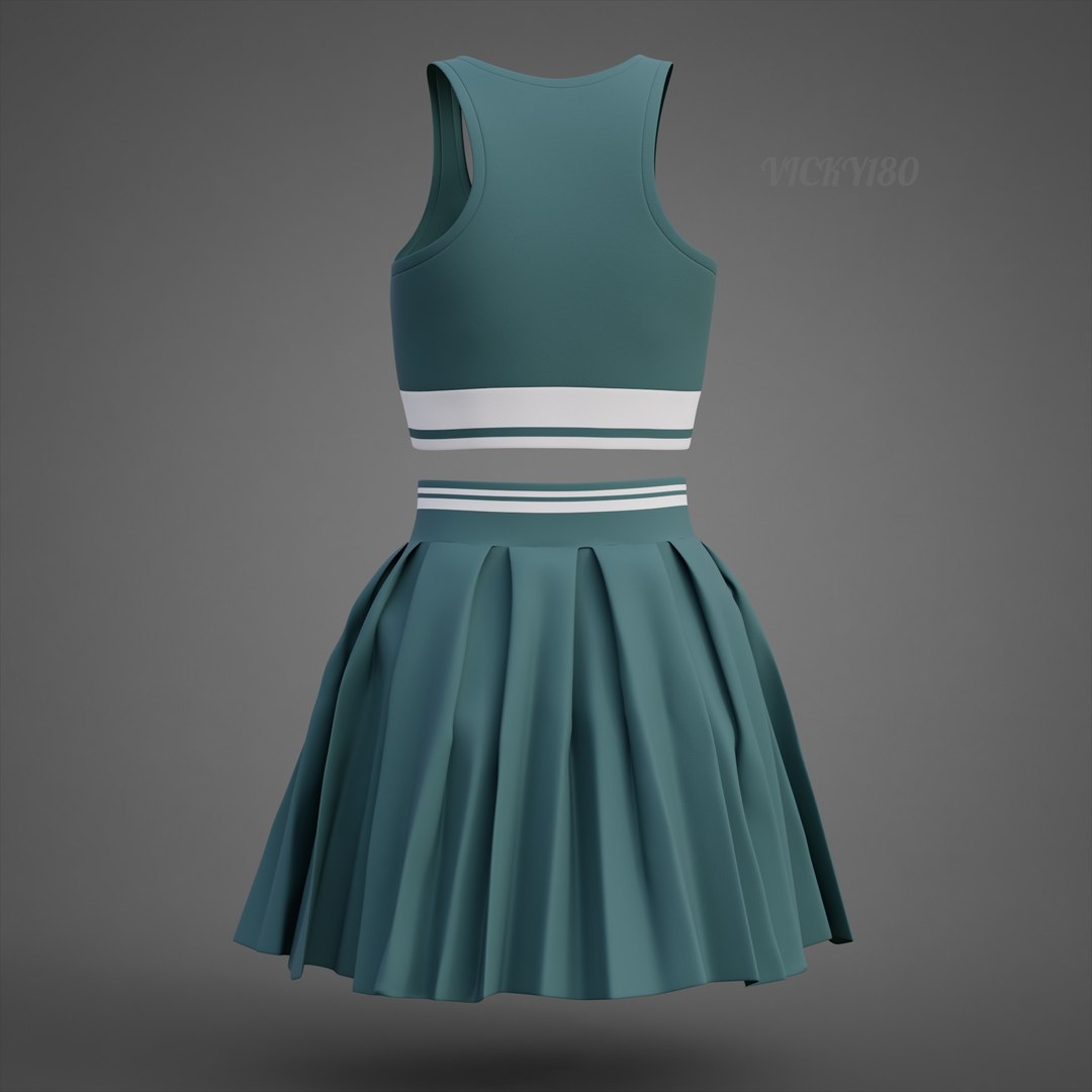 3D model Sports Wear Tennis Outfit Set -  Sports Bra Tank Top with Pleated Mini Skirt Clothing https://p.turbosquid.com/ts-thumb/Eb/VyaZN5/0i/outfit0017/jpg/1781857296/1920x1080/fit_q87/a95357e211147fd959803fef7e7dc4ea35382ba0/outfit0017.jpg