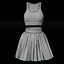 Sportliches Tennis-Outfit-Set – Sport-BH-Tanktop mit plissiertem Minirock