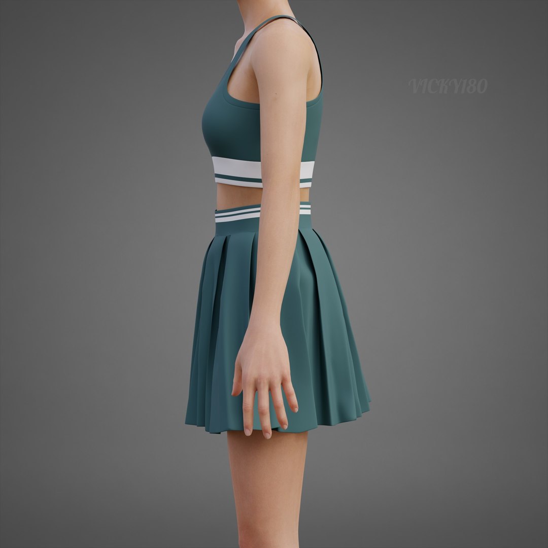 3D model Sports Wear Tennis Outfit Set -  Sports Bra Tank Top with Pleated Mini Skirt Clothing https://p.turbosquid.com/ts-thumb/Eb/VyaZN5/Em/0003/jpg/1781857289/1920x1080/fit_q87/0a74a88f96cc228c6230412043ac8d1f78d48c5c/0003.jpg