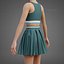 Sportliches Tennis-Outfit-Set – Sport-BH-Tanktop mit plissiertem Minirock