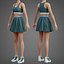 Sportliches Tennis-Outfit-Set – Sport-BH-Tanktop mit plissiertem Minirock