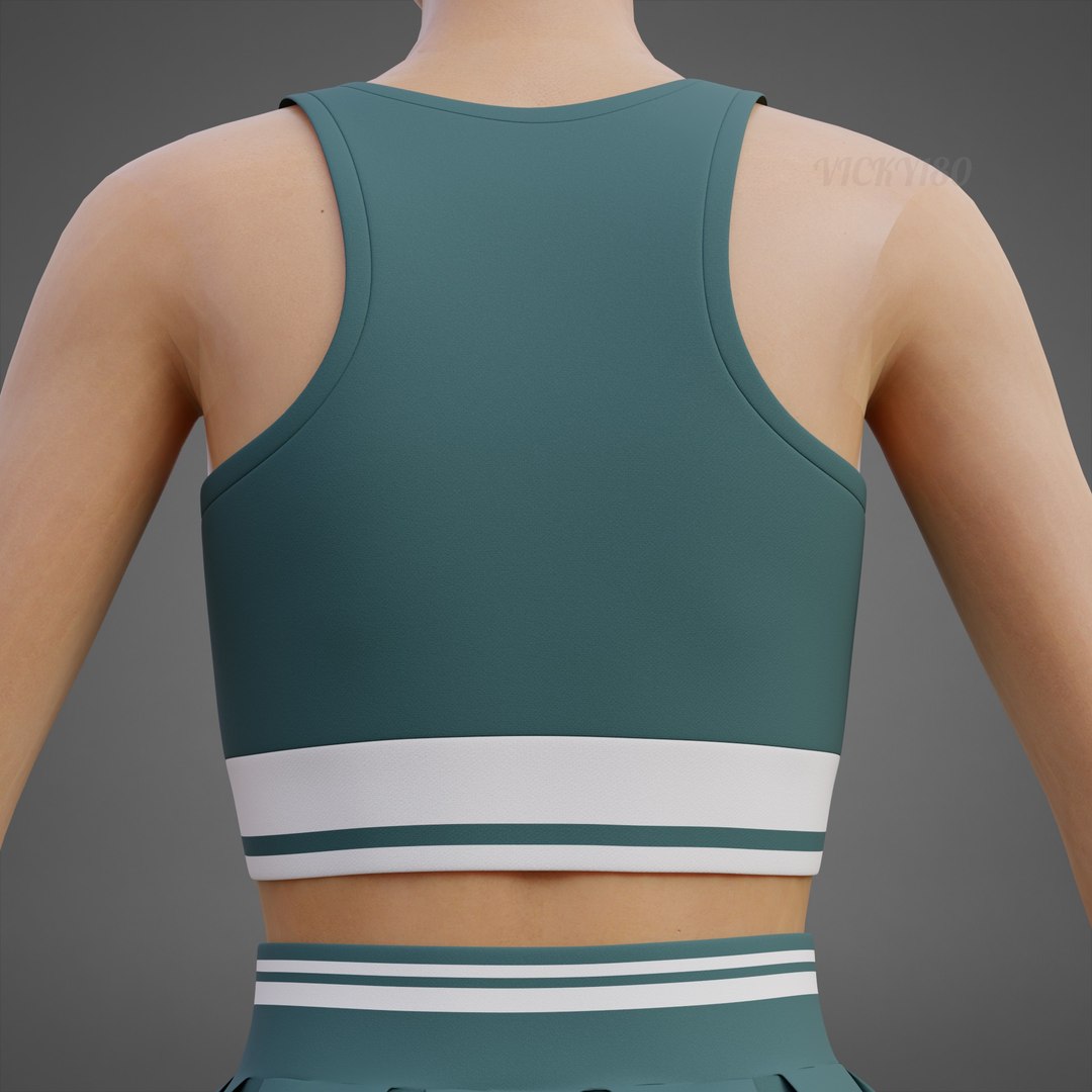 3D model Sports Wear Tennis Outfit Set -  Sports Bra Tank Top with Pleated Mini Skirt Clothing https://p.turbosquid.com/ts-thumb/Eb/VyaZN5/bb/0007/jpg/1781857292/1920x1080/fit_q87/b9e51df485665cc1a7b08626406c3086c8f78b63/0007.jpg