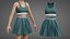 Sportliches Tennis-Outfit-Set – Sport-BH-Tanktop mit plissiertem Minirock