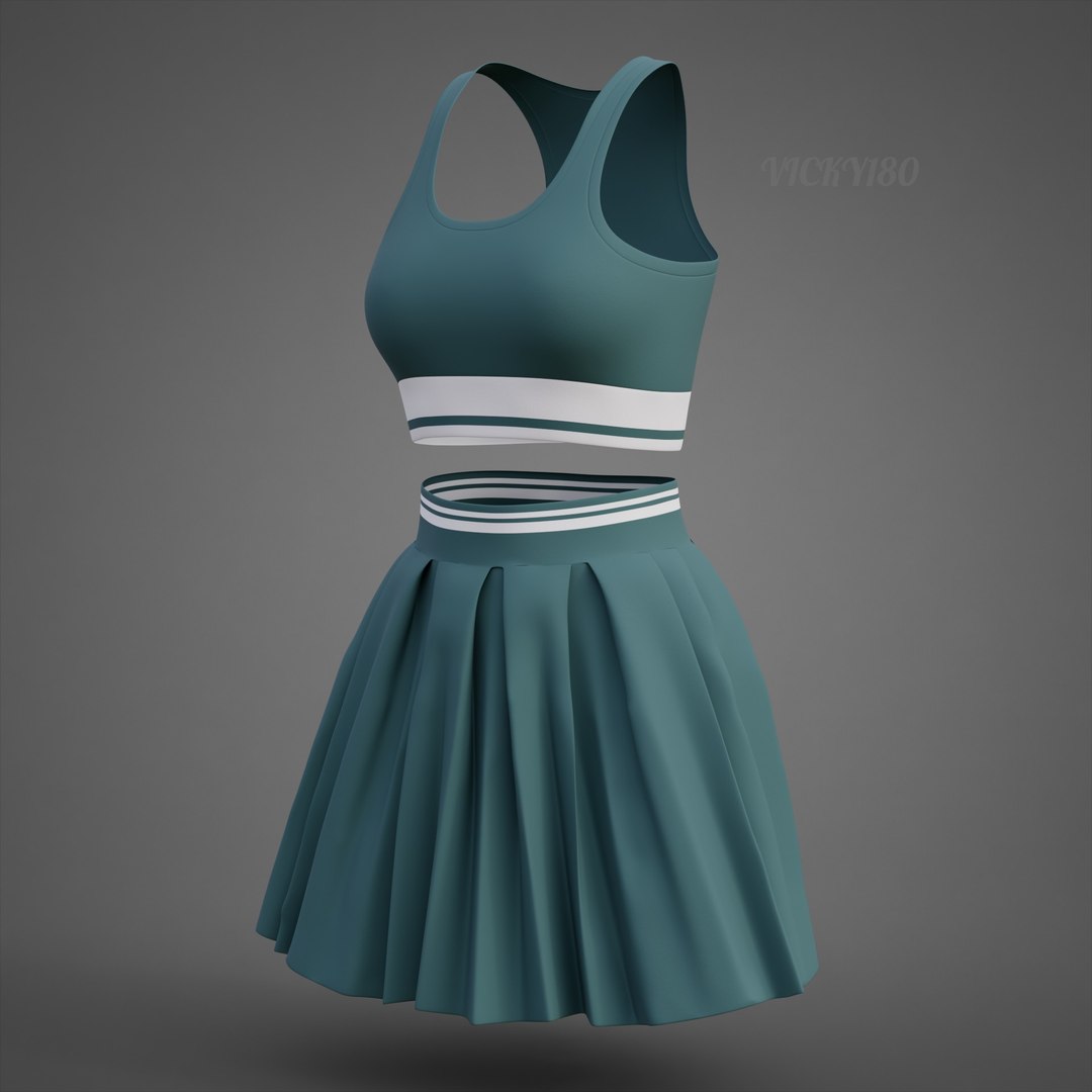 3D model Sports Wear Tennis Outfit Set -  Sports Bra Tank Top with Pleated Mini Skirt Clothing https://p.turbosquid.com/ts-thumb/Eb/VyaZN5/pG/outfit0029/jpg/1781857297/1920x1080/fit_q87/a61684e743da1ffee1d94d5c98ac2606661cca0e/outfit0029.jpg