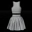 Sportliches Tennis-Outfit-Set – Sport-BH-Tanktop mit plissiertem Minirock