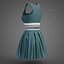 Sportliches Tennis-Outfit-Set – Sport-BH-Tanktop mit plissiertem Minirock