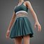 Sportliches Tennis-Outfit-Set – Sport-BH-Tanktop mit plissiertem Minirock
