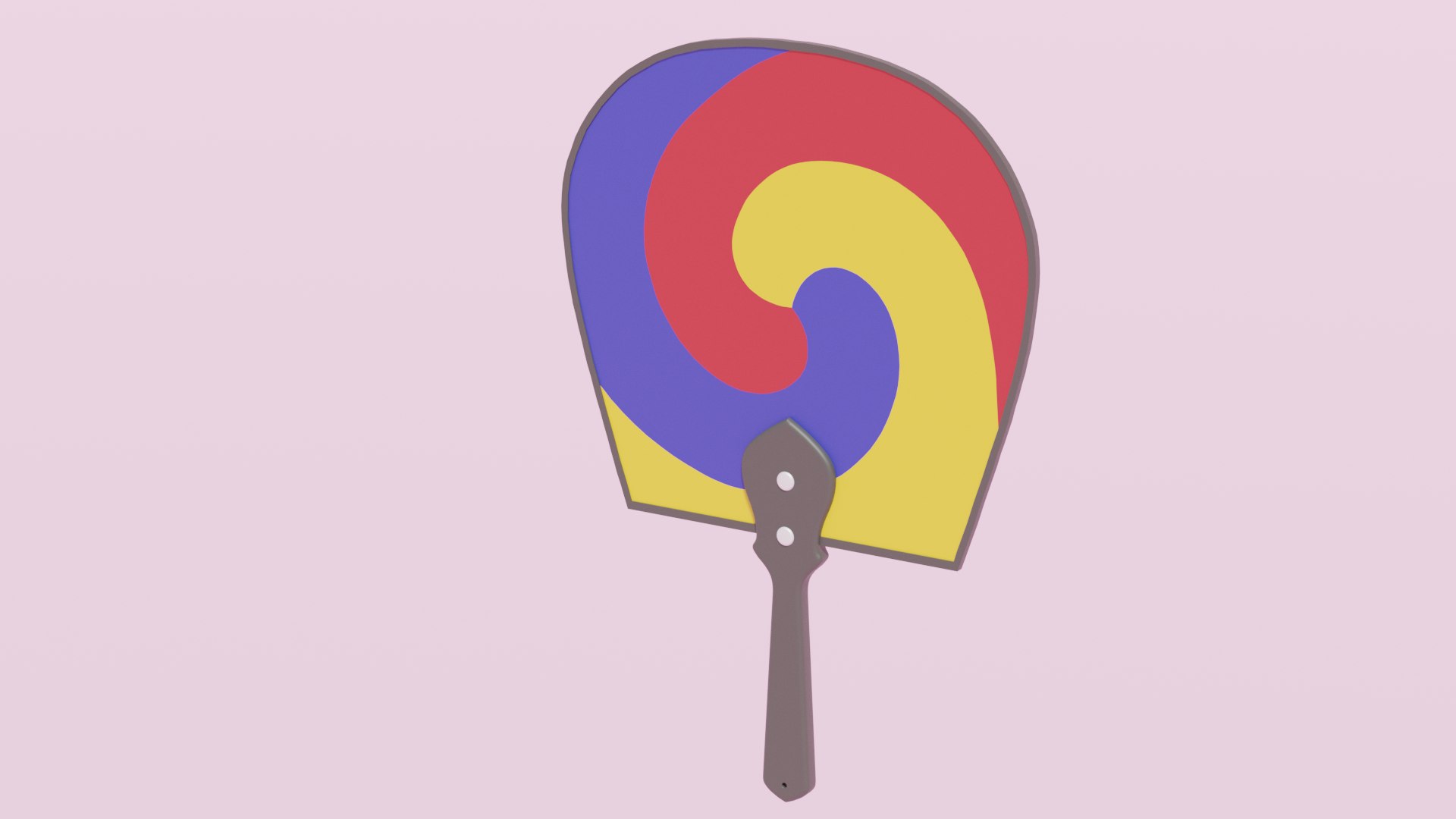 Korean Hand Fan model TurboSquid 1783283