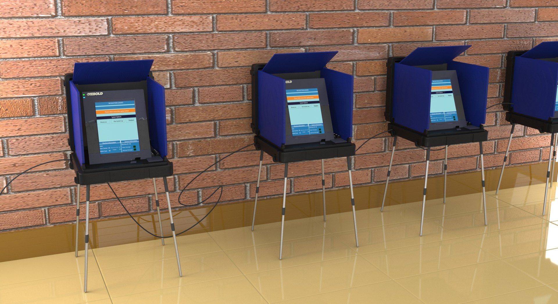 Voting polling station 3D model - TurboSquid 1615150