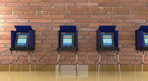 voting polling station 3d model