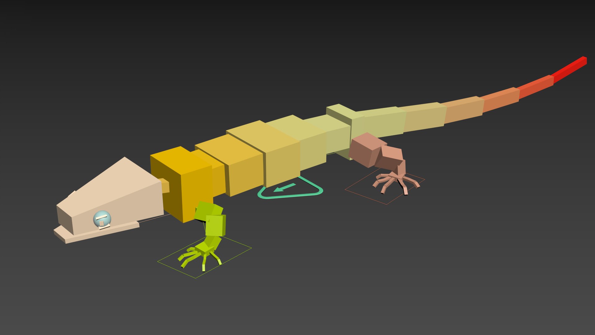 3D Mexican Alligator Lizard Rigged - TurboSquid 2305775