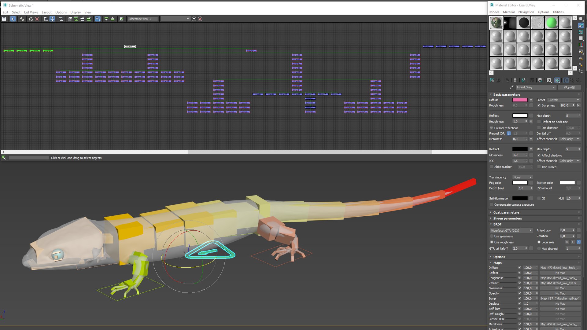 3D Mexican Alligator Lizard Rigged - TurboSquid 2305775