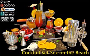 3D cocktail set sex beach model