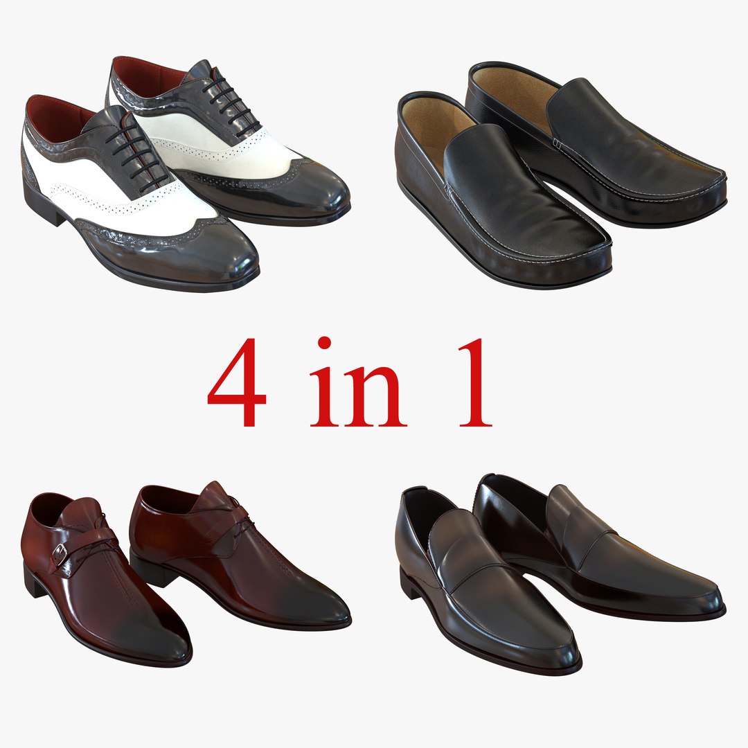 Man Shoes Collection 5 3D model preview
